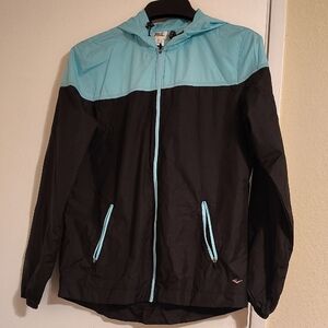 Everlast Mint and Black Hooded Windbreaker